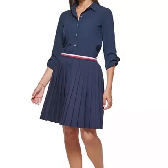 NWT Tommy Hilfiger Navy A-Line Skir - Picture 2 of 7